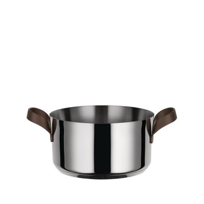 edo saucepan with two handles in 18/10 stainless steel suitable for induction
